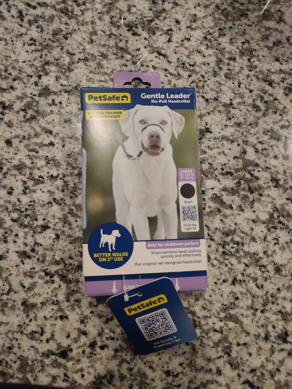 PetSafe Gentle Leader No Pull Dog Headcollar Large Black 60-130 lbs New in Box